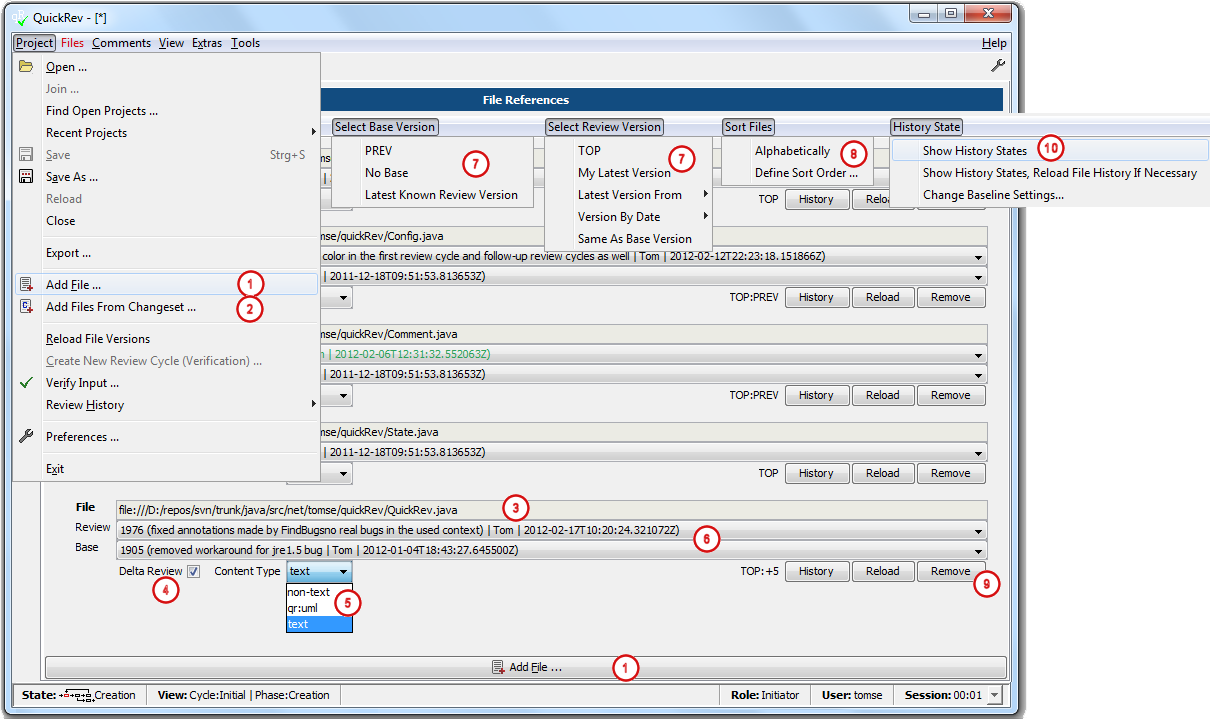 Create Review Options