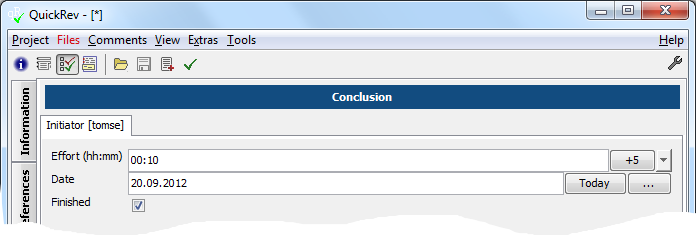 Initiator Conclusion Fields