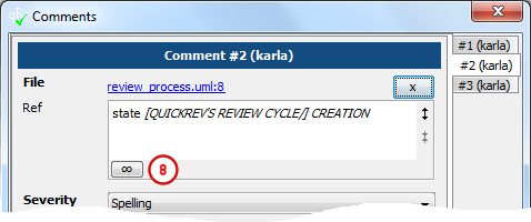 Comments dialog (qr:uml - file)