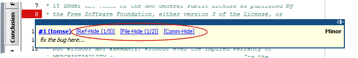 Hide File References via the Comment Tool Tip