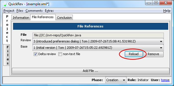 Reload Single File Version